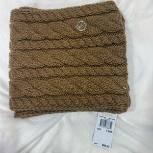 NWT Michael Kors Tan Cable Knit Scarf